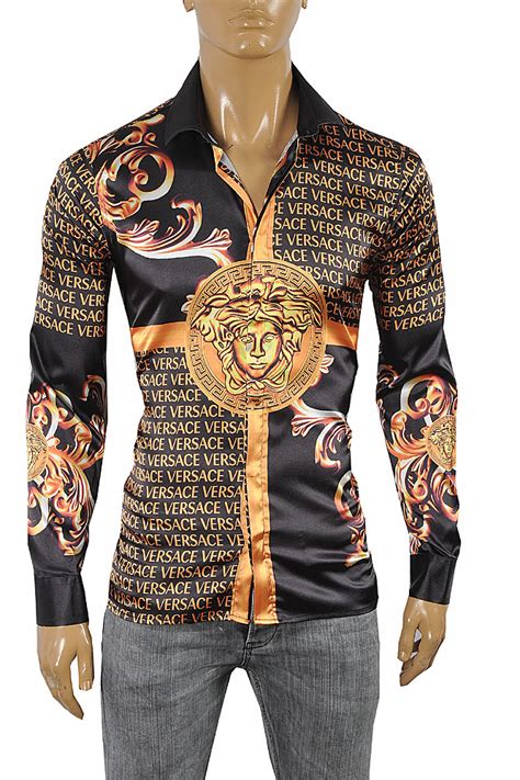 black and gold mens versace shirt|hi shirts ru Versace.